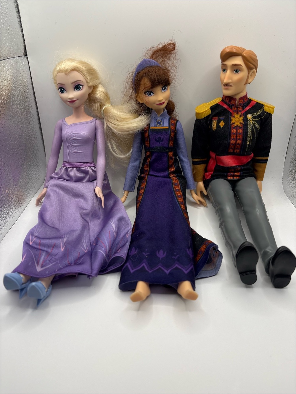 Disney Frozen Elsa Queen Iduna King Agnarr Family Doll Lot